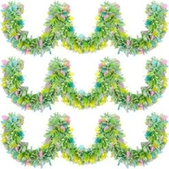 Chuangdi Easter Metallic Glitter Garlands Easter Mixed Color Chunky Garlands Metallic Tinsel Glittering Garland Hanging Decorations For Easter Party Decor (Vibrant Style,6 Pieces) -Department 56 Shop 61vSa4Gw4xL. AC