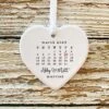 Nazenti Married Heart Ornament, Wedding Calendar Ornament, Anniversary Engagement First Christmas Ceramic Ornament Gift (#Style 02) -Department 56 Shop 61w0gNcnIUL
