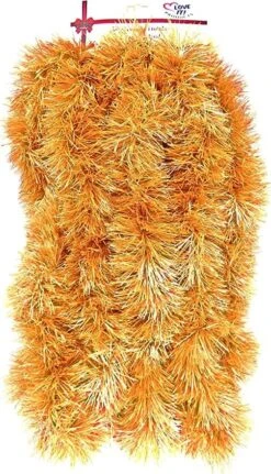 Super Duper Thick Tinsel Garland Multi-Packs For Christmas, Birthdays, Holiday Decoration, Special Events 25 Ft. Long 1 Pack (Orange And Black) -Department 56 Shop 71sxcdm3 HL. AC
