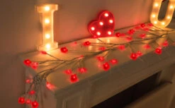 [Timer] Valentines Day Decor Willow Vine With Red Heart Lights, 5FT 45 LED Valentines Day Garland With Light Battery Operated 8 Modes Valentines Day Lights Romantic Decorations For Home Table Wall -Department 56 Shop 81F35wQgADL