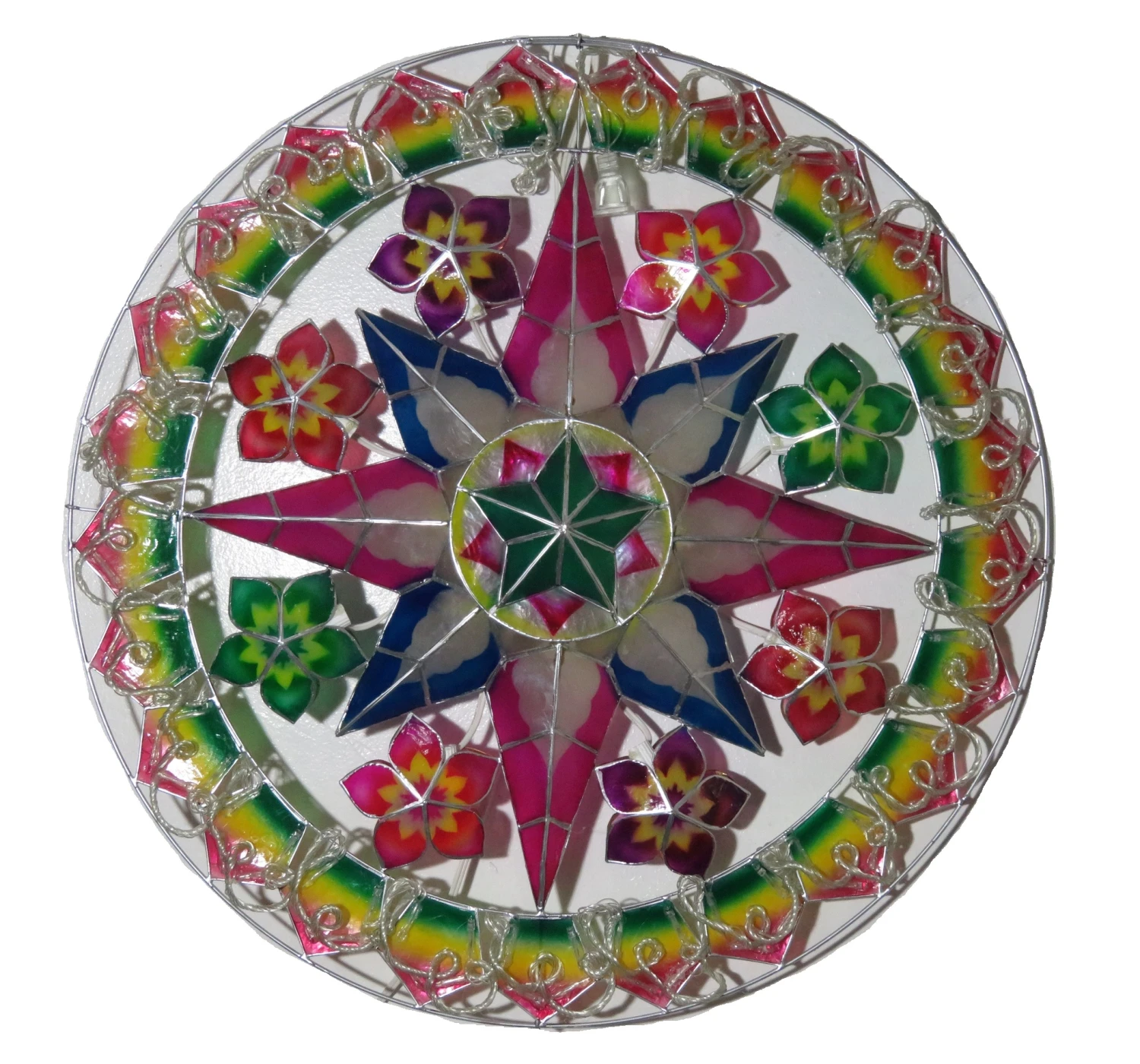 Gift Ko Tala 24.5 Inch Multi-Colored Capiz Parol Handmade Christmas Lantern Philippines 2021 5 Gift Ko Tala 24.5 Inch Multi-Colored Capiz Parol Handmade Christmas Lantern Philippines 2021 - Image 5