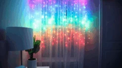 Something Unicorn - LED String Curtain Lights With Dimmer Switch For Teen Room, Girls Room, College Dorm, Nursery, Kids Room Décor. Perfect For Unicorn, Fairy & Rainbow Decoration. (Standard Version) -Department 56 Shop A15mIM5xBJL